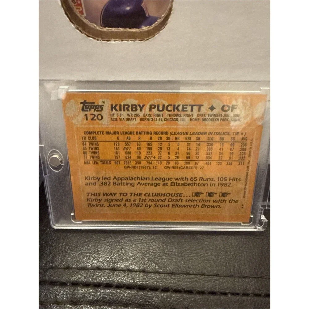 1988 Topps - Kirby Puckett #120 Collector's Edition (Tiffany)
